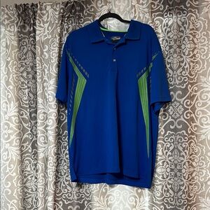 Grand Slam X Blue and Green Men's Polo Shirt